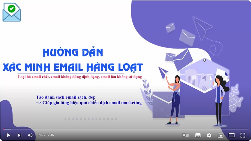 Video hướng dẫn tải, cài đặt và sử dụng phần mềm lọc email sống