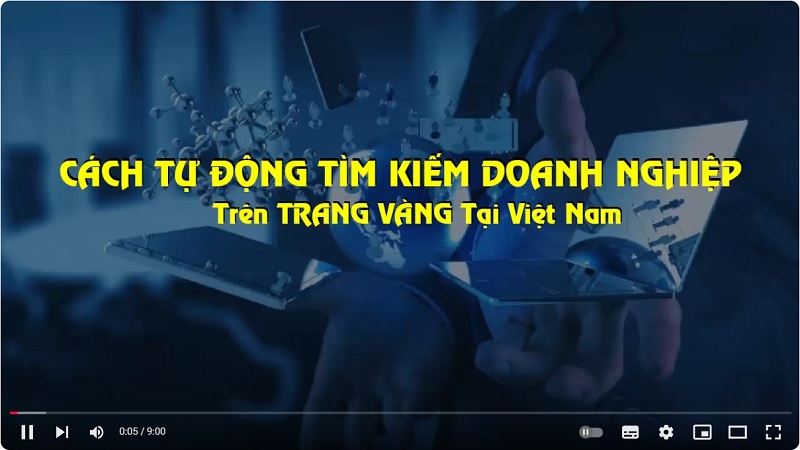 Phần mềm tự động quét data trên Trang Vàng Tại Việt Nam