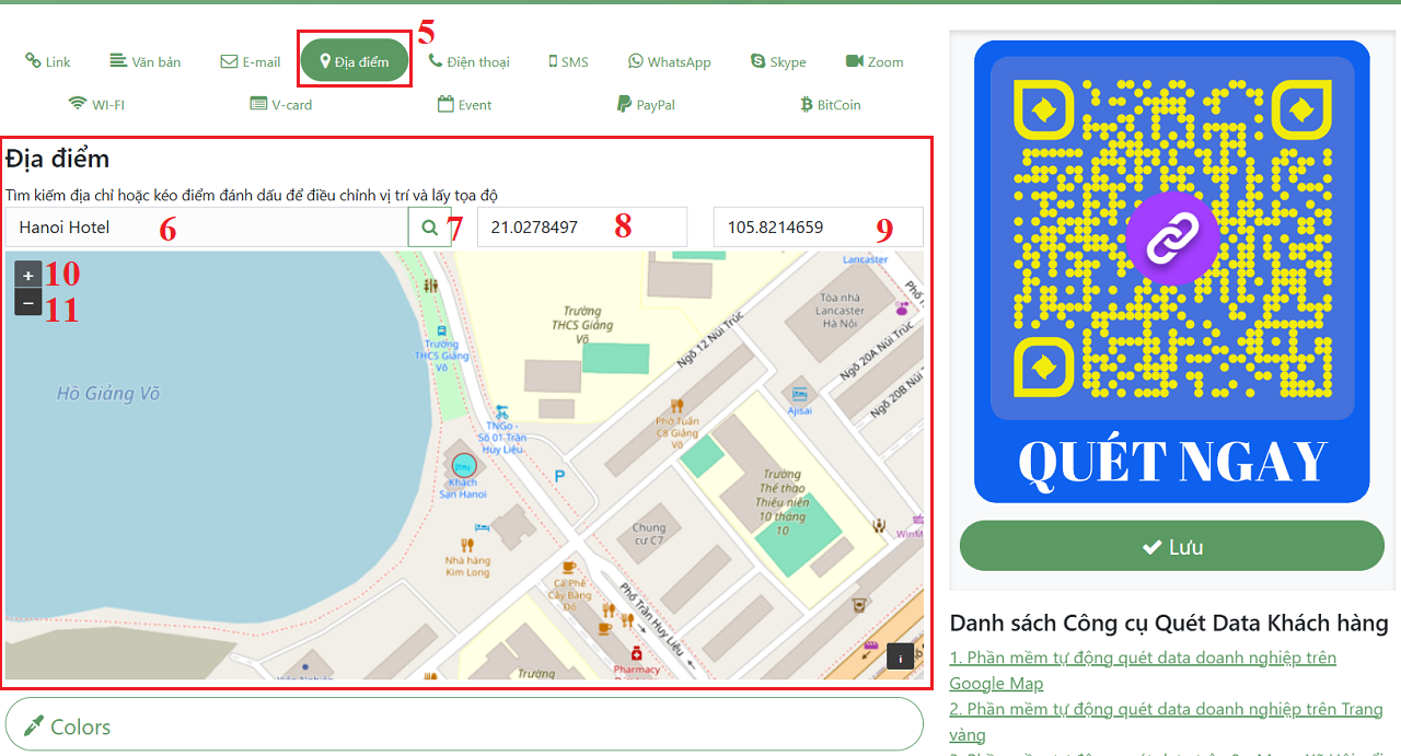 Cách tạo QR Code miễn phí cho Địa điểm