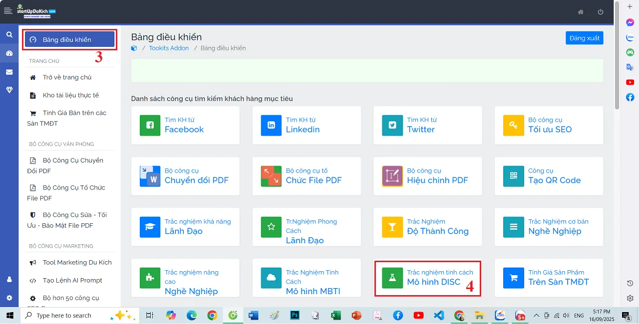 Mở Công cụ Trắc nghiệm tính cách online miễn phí theo mô hình DISC