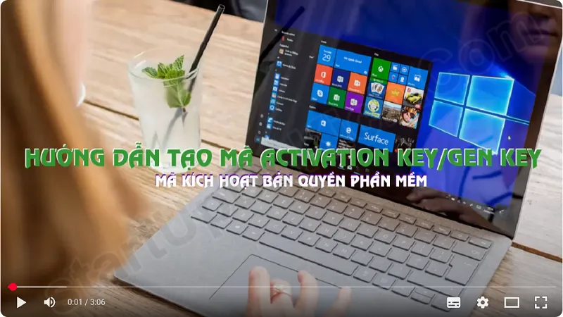 Video Hướng dẫn tạo mã Activation Key để kích hoạt bản quyền phần mềm