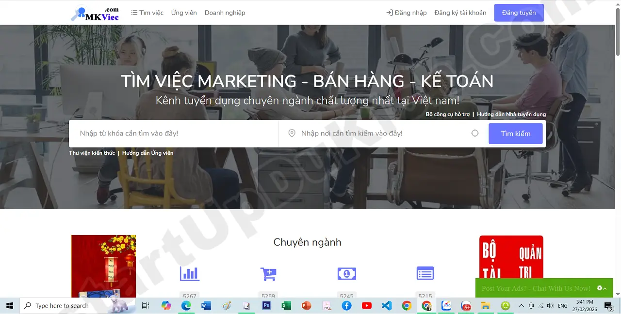 Giải pháp Hệ sinh thái Tuyển dụng số - Giao diện Trang chủ