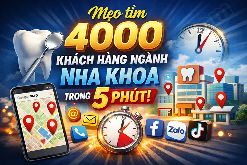 Mẹo tìm 4000 khách hàng ngành Nha khoa trong 5 phút