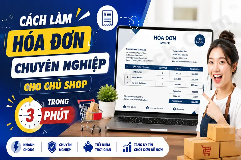 Cách làm Hóa Đơn Chuyên Nghiệp cho Chủ Shop chỉ trong 3 phút