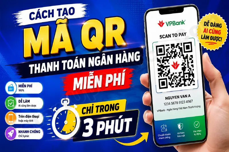 Cách tạo QR Code Tài Khoản Ngân Hàng miễn phí chỉ trong 3 phút
