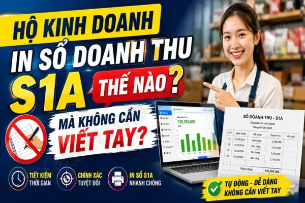 Hộ Kinh Doanh in Sổ Doanh Thu S1A thế nào mà không cần viết tay?