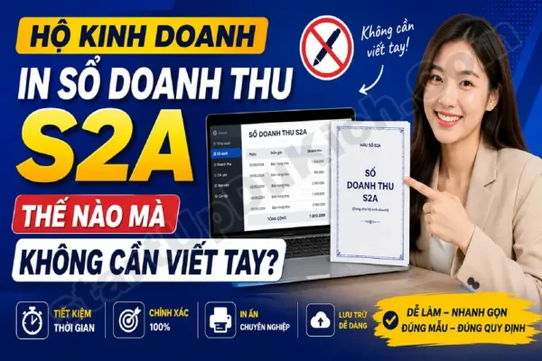 Hộ Kinh Doanh in Sổ Doanh Thu S2A thế nào mà không cần viết tay?