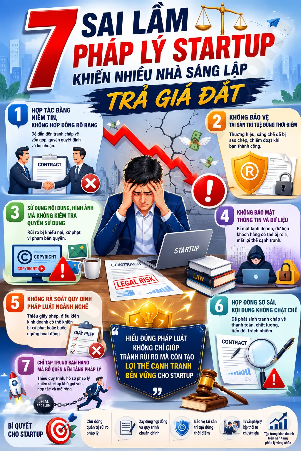 Tổng hợp 7 sai lầm pháp lý Startup khiến nhiều nhà sáng lập trả giá đắt