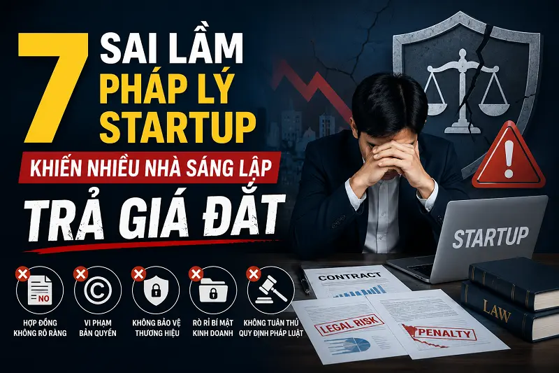 7 sai lầm pháp lý Startup khiến nhiều nhà sáng lập trả giá đắt