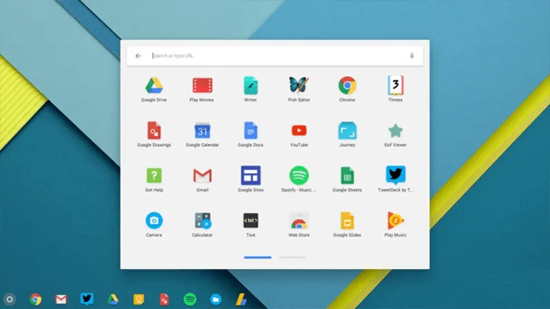 Giao diện làm việc của hệ điều hành ChromeOS Flex