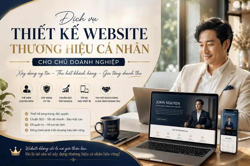 Dịch vụ thiết kế website thương hiệu cá nhân cho chủ doanh nghiệp