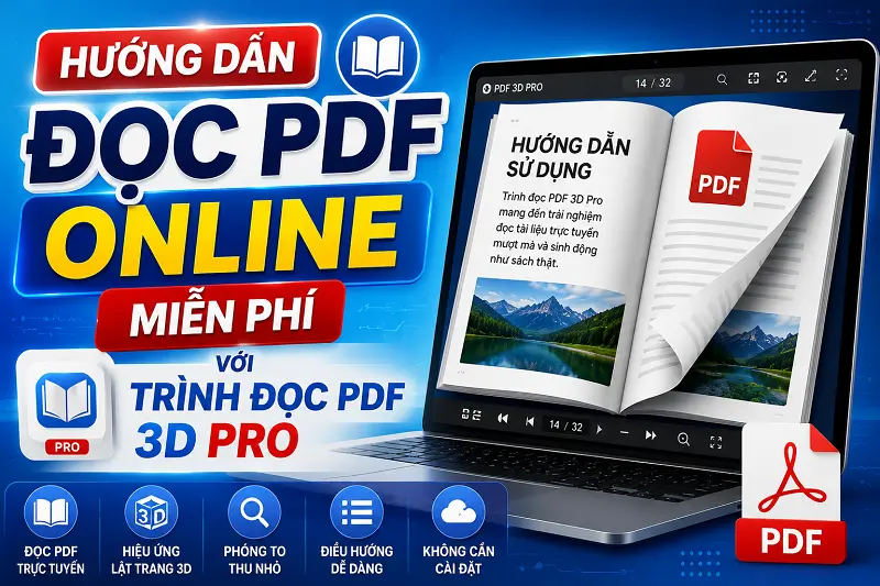 Hướng dẫn đọc PDF Online miễn phí với Trình đọc PDF 3D Pro