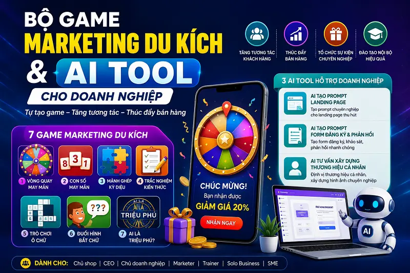 Bộ Game Marketing Du Kích & AI Tool Cho Doanh Nghiệp
