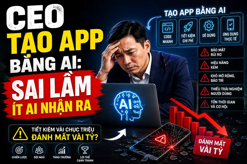 CEO tạo app bằng AI: Sai lầm ít ai nhận ra
