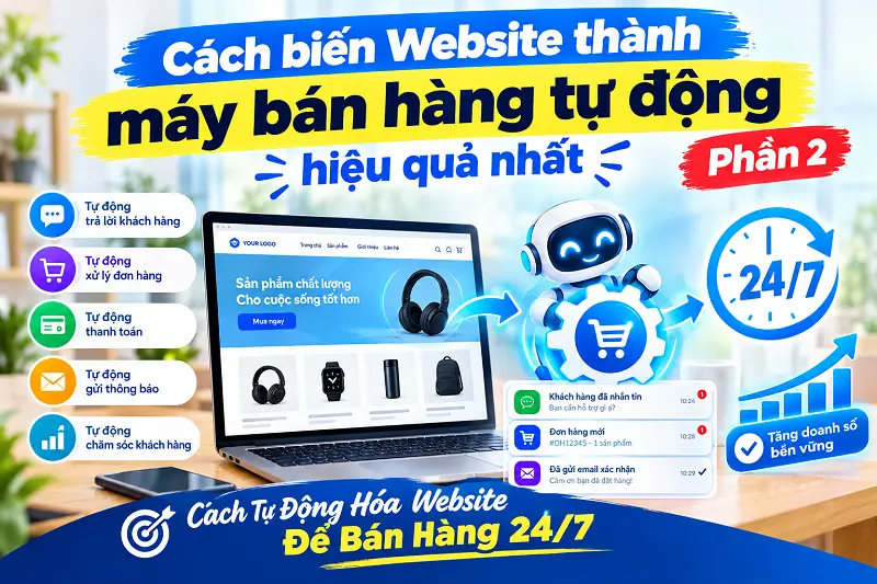 Cách Tự Động Hóa Website Để Bán Hàng 24/7