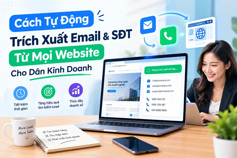Cách Tự Động Trích Xuất Email và SĐT Từ Mọi Website Cho Dân Kinh Doanh
