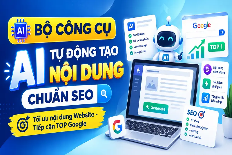 Bộ công cụ AI tự động tạo nội dung chuẩn SEO cho website