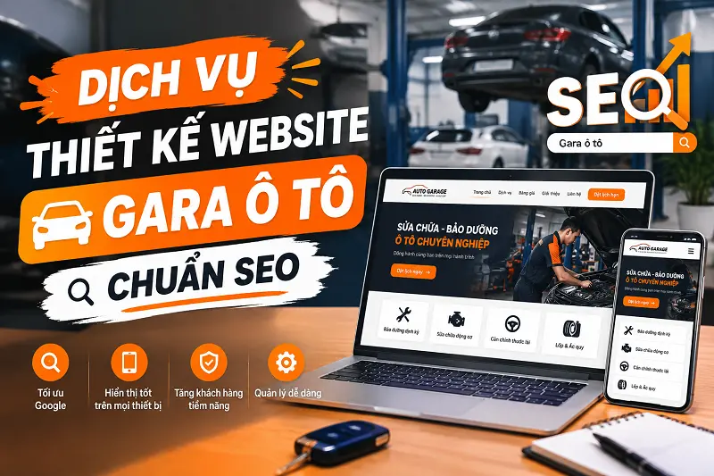 Dịch vụ thiết kế website Gara Ô Tô chuẩn SEO theo tiêu chuẩn nước ngoài