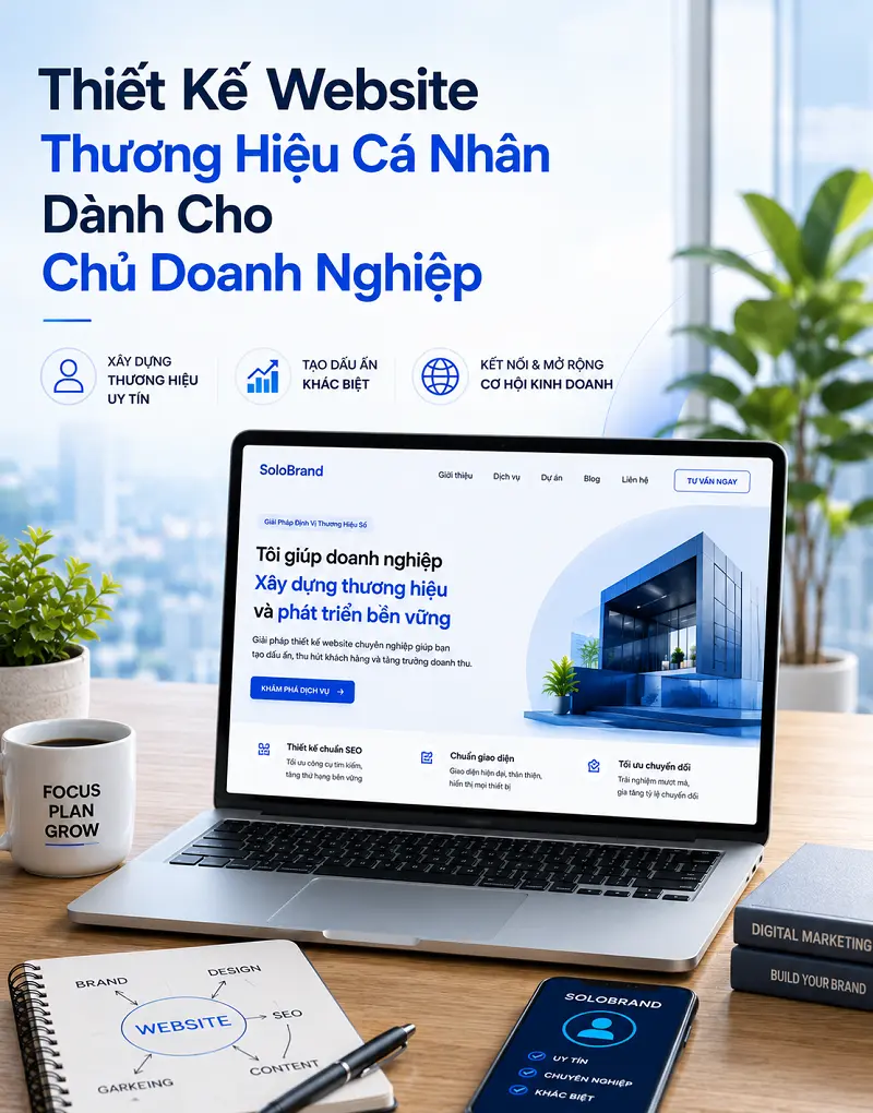 Thiết kế Website thương hiệu cá nhân dành cho chủ doanh nghiệp