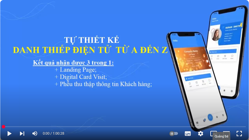 Video hướng dẫn sử dụng Phần mềm tạo Card Visit điện tử bán hàng