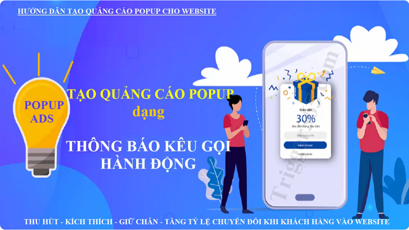 Video hướng dẫn tạo quảng cáo Popup cho website dạng kêu gọi hành động