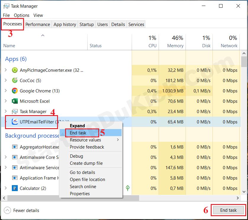 Tắt bỏ các ứng dụng không cần thiết