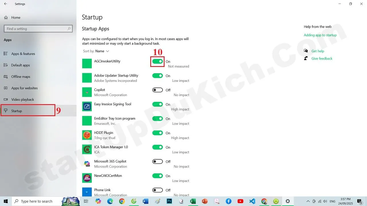 Tắt các ứng dụng không cho khởi động cùng WIndow