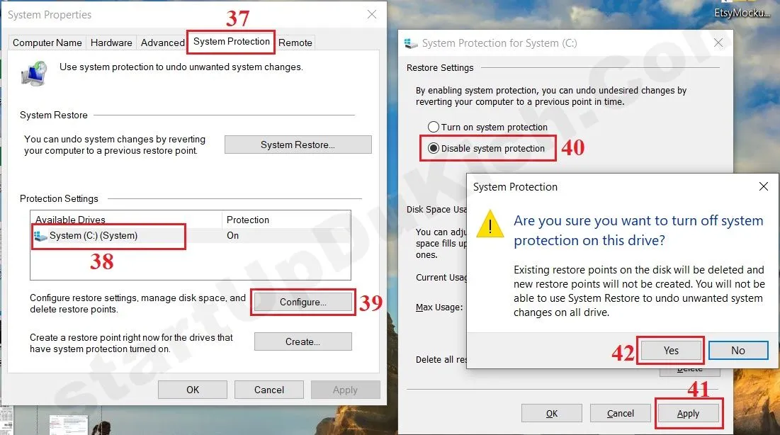 Tắt chế độ System Restore để giúp máy tính chạy nhanh hơn