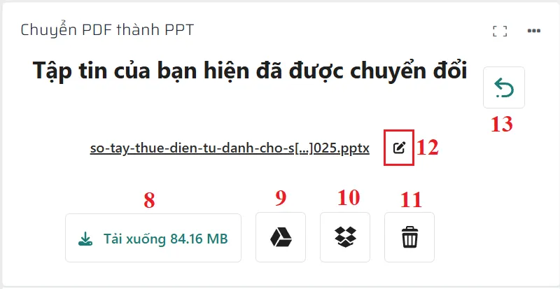 Kết quả chuyển đổi file PDF thành file PowerPoint