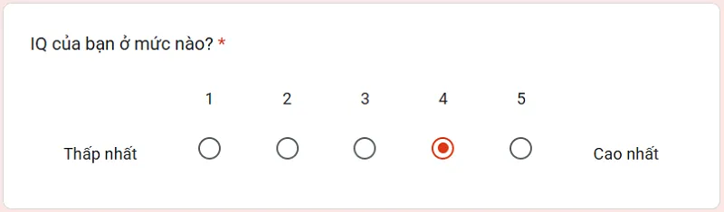 Kiểu dữ liệu Ô nhập liệu dạng Tuyến tính