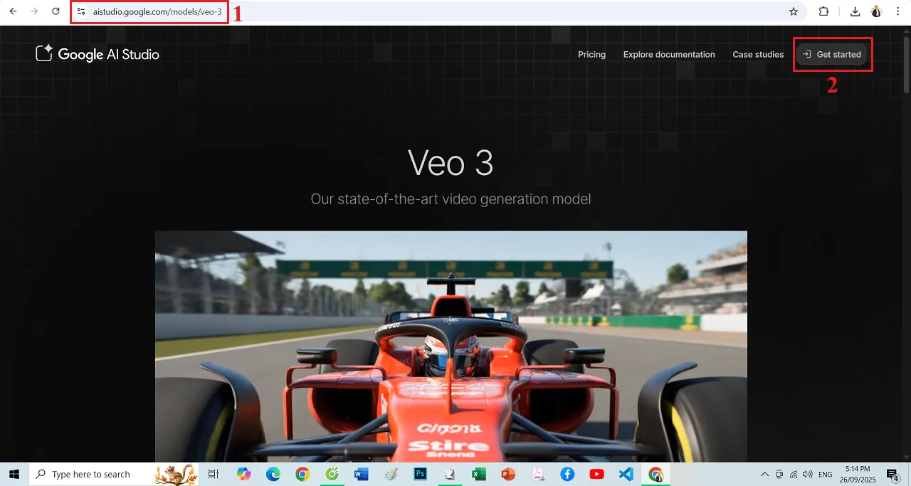 Giao diện giới thiệu của công cụ AI tạo Video miễn phí - Google VEO 3