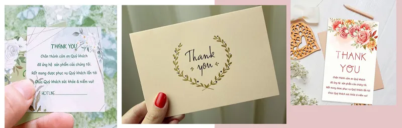 Quà tặng doanh nghiệp - Thiệp cảm ơn và voucher ưu đãi