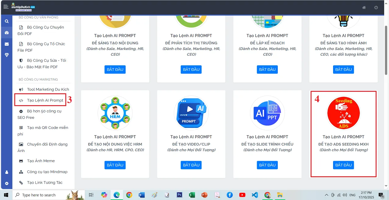 Tạo quảng cáo miễn phí với AI Prompt - Danh sách các công cụ online miễn phí giúp tạo lệnh AI Prompt