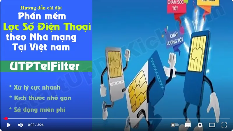 Video hướng dẫn tải, cài đặt và kích hoạt bản quyền phần mềm lọc số điện thoại sống