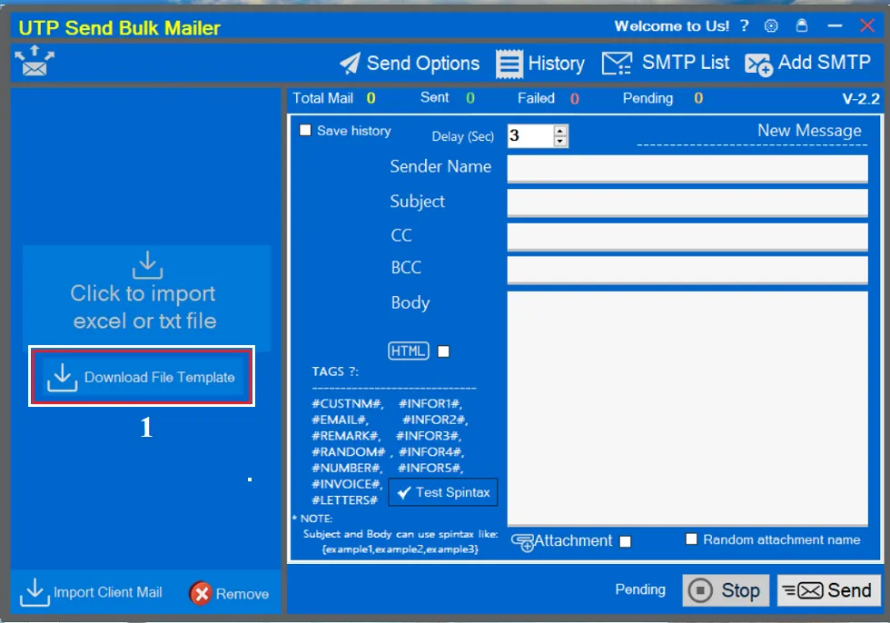 Tự động gửi mail báo giá hàng loạt - Tải File Excel mẫu để tổ chức dữ liệu khách hàng