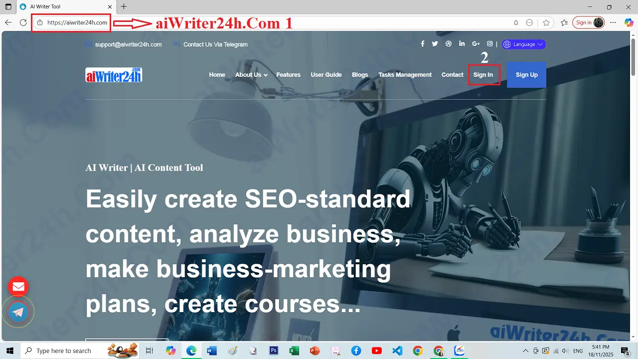 Danh Sách Tool Tạo Content Chuẩn SEO Etsy - Truy cập vào Công cụ tạo AI tạo Content chuẩn SEO