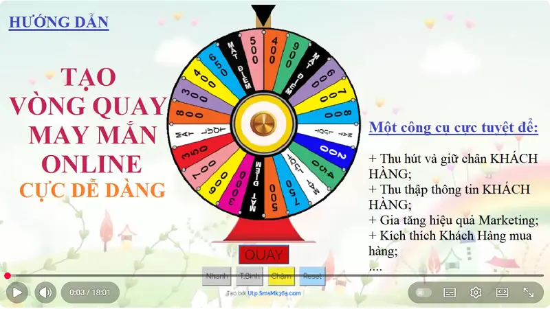 Video hướng dẫn tạo vòng quay may mắn cực đơn giản
