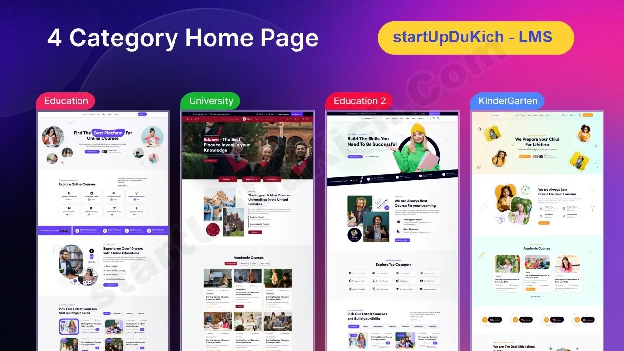 Giải Pháp LMS Kiếm Tiền Từ Khóa Học Online - Giao diện Trang chủ Bán hàng của Giải Pháp LMS Kiếm Tiền Từ Khóa Học Online