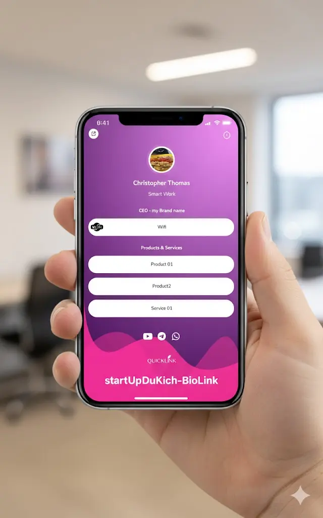 Giải pháp xây dựng nền tảng BioLink SaaS kiếm tiền - Giao diện BioLink của giải pháp