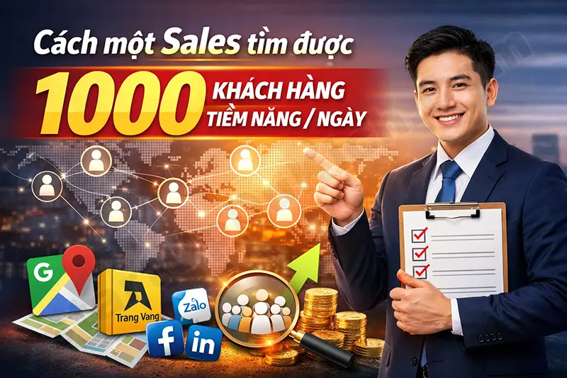 Cách một Sales tìm được 1000 khách hàng tiềm năng trong ngày