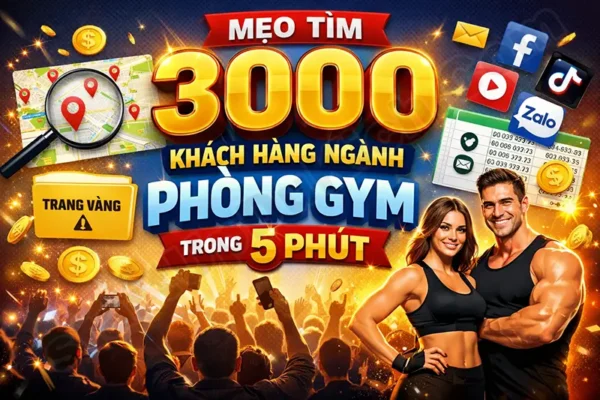 Mẹo tìm 3000 khách hàng ngành Phòng Gym trong 5 phút