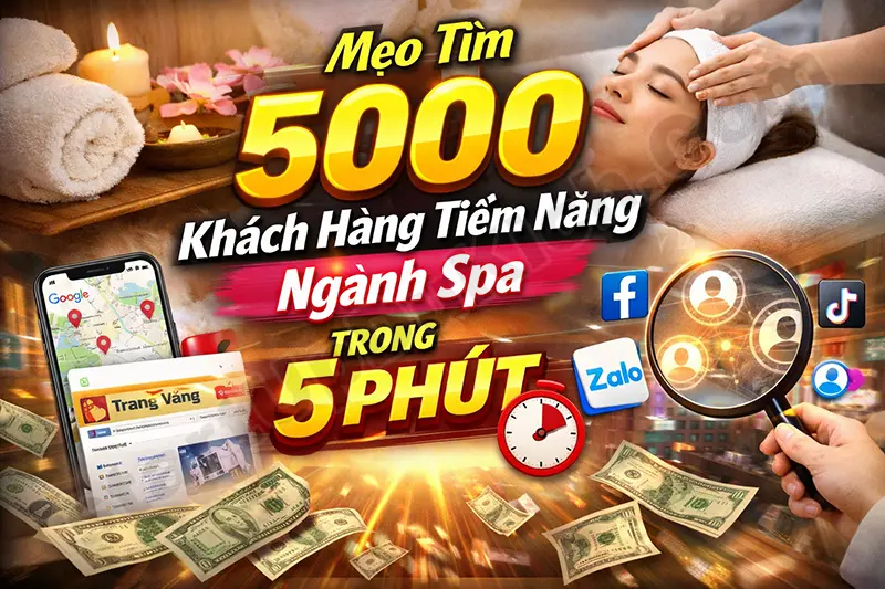 Mẹo tìm 5000 khách hàng tiềm năng ngành Spa trong 5 phút