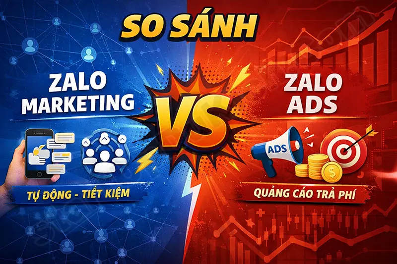 So sánh phần mềm Zalo Marketing và Zalo Ads